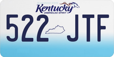 KY license plate 522JTF