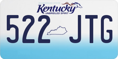 KY license plate 522JTG
