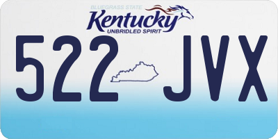 KY license plate 522JVX