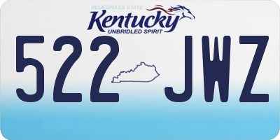 KY license plate 522JWZ