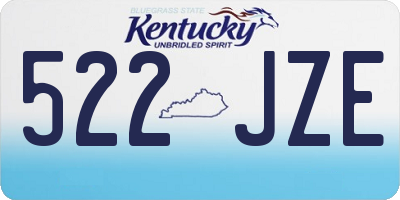 KY license plate 522JZE