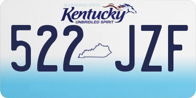 KY license plate 522JZF