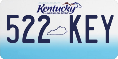 KY license plate 522KEY