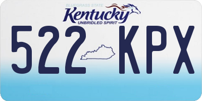 KY license plate 522KPX