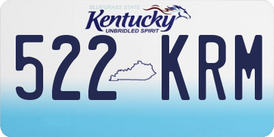 KY license plate 522KRM