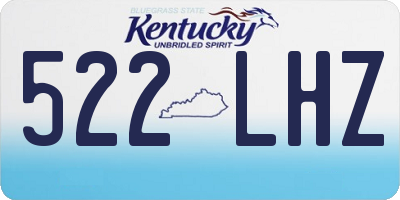KY license plate 522LHZ