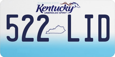 KY license plate 522LID