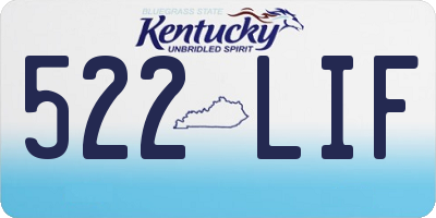 KY license plate 522LIF
