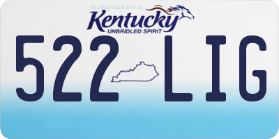 KY license plate 522LIG