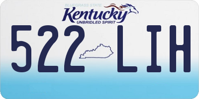 KY license plate 522LIH