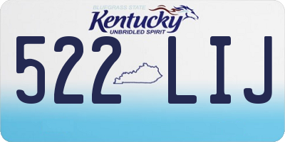 KY license plate 522LIJ