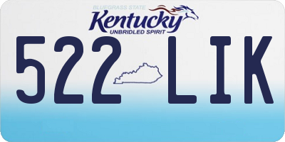 KY license plate 522LIK