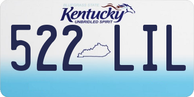 KY license plate 522LIL