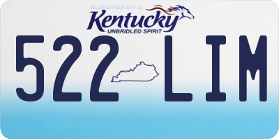 KY license plate 522LIM