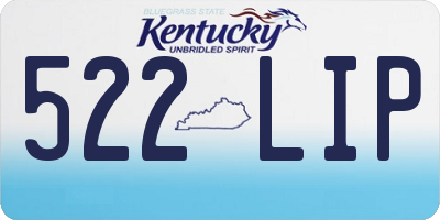 KY license plate 522LIP