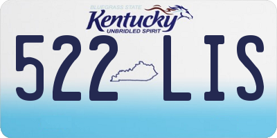 KY license plate 522LIS