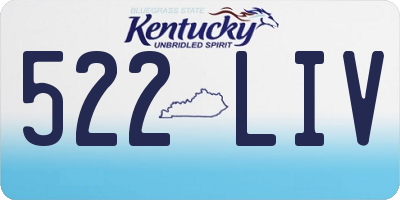 KY license plate 522LIV