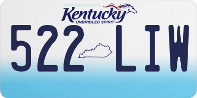 KY license plate 522LIW