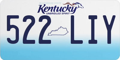 KY license plate 522LIY