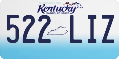 KY license plate 522LIZ