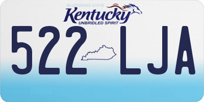 KY license plate 522LJA