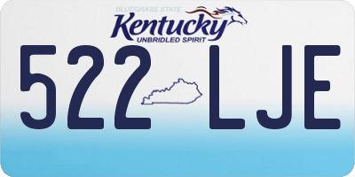 KY license plate 522LJE