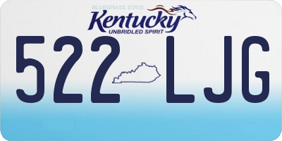 KY license plate 522LJG
