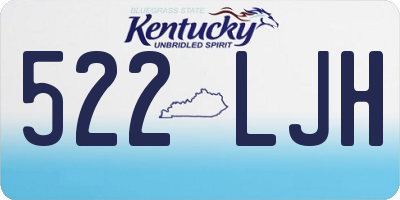 KY license plate 522LJH