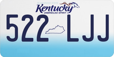 KY license plate 522LJJ