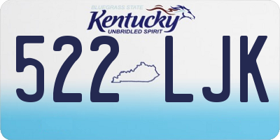 KY license plate 522LJK