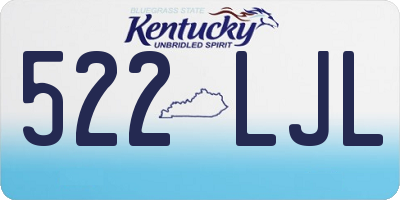 KY license plate 522LJL