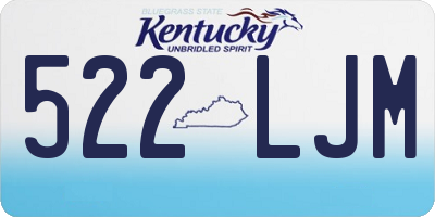 KY license plate 522LJM