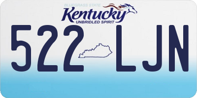 KY license plate 522LJN