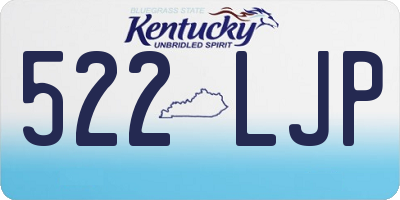 KY license plate 522LJP