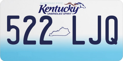 KY license plate 522LJQ