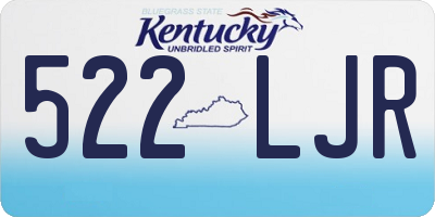 KY license plate 522LJR