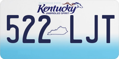 KY license plate 522LJT