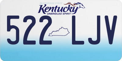 KY license plate 522LJV