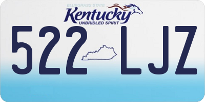 KY license plate 522LJZ