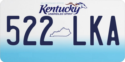 KY license plate 522LKA