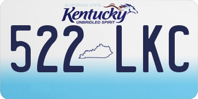 KY license plate 522LKC