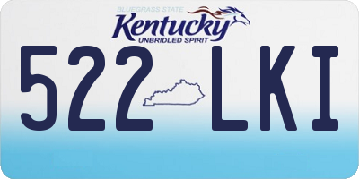 KY license plate 522LKI