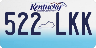 KY license plate 522LKK