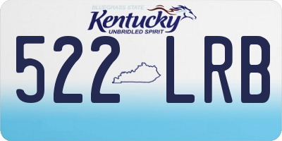 KY license plate 522LRB