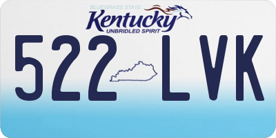 KY license plate 522LVK