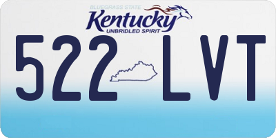 KY license plate 522LVT