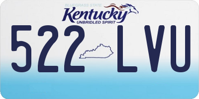 KY license plate 522LVU