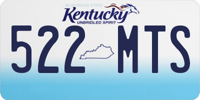 KY license plate 522MTS