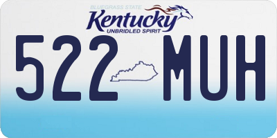 KY license plate 522MUH