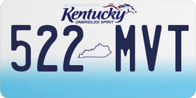 KY license plate 522MVT
